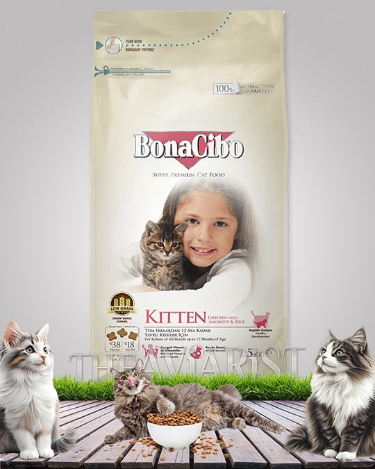 Bonacibo Kitten Cat Food Chicken With Anchovy And Rice