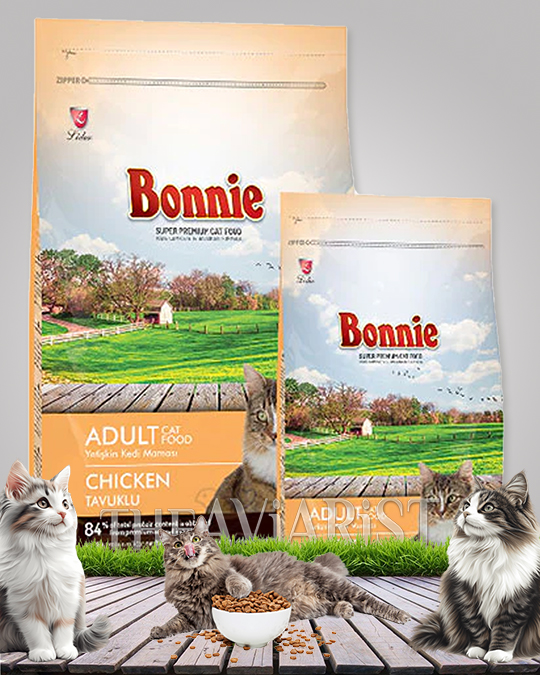 Bonnie super premium adult chicked cat food