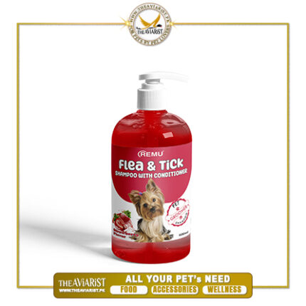 Groomer-Flea-Tick-Shampoo With Conditioner-Red-600ml