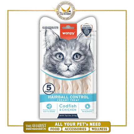WANPY - Hairball Controll Creamy Treat (Codfish & Chicken) 14g x 5